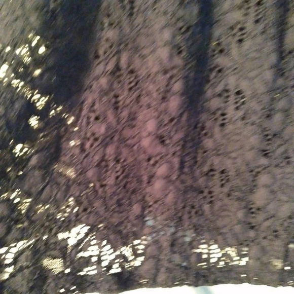 Style & Co Blouse Black Lace Short Sleeve 1X Plus - Picture 3 of 6